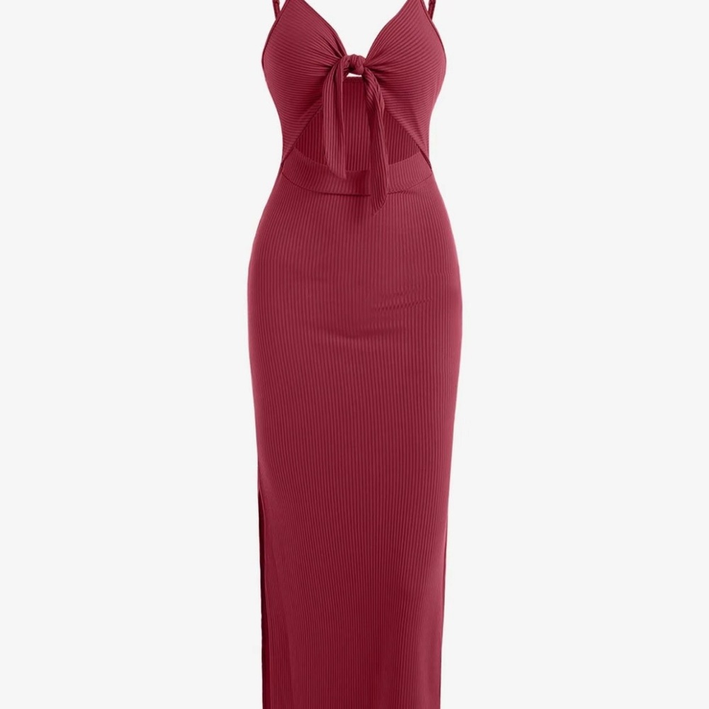 Elegant Red Maxi Dress